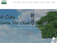 Tablet Screenshot of forestcitytkd.com